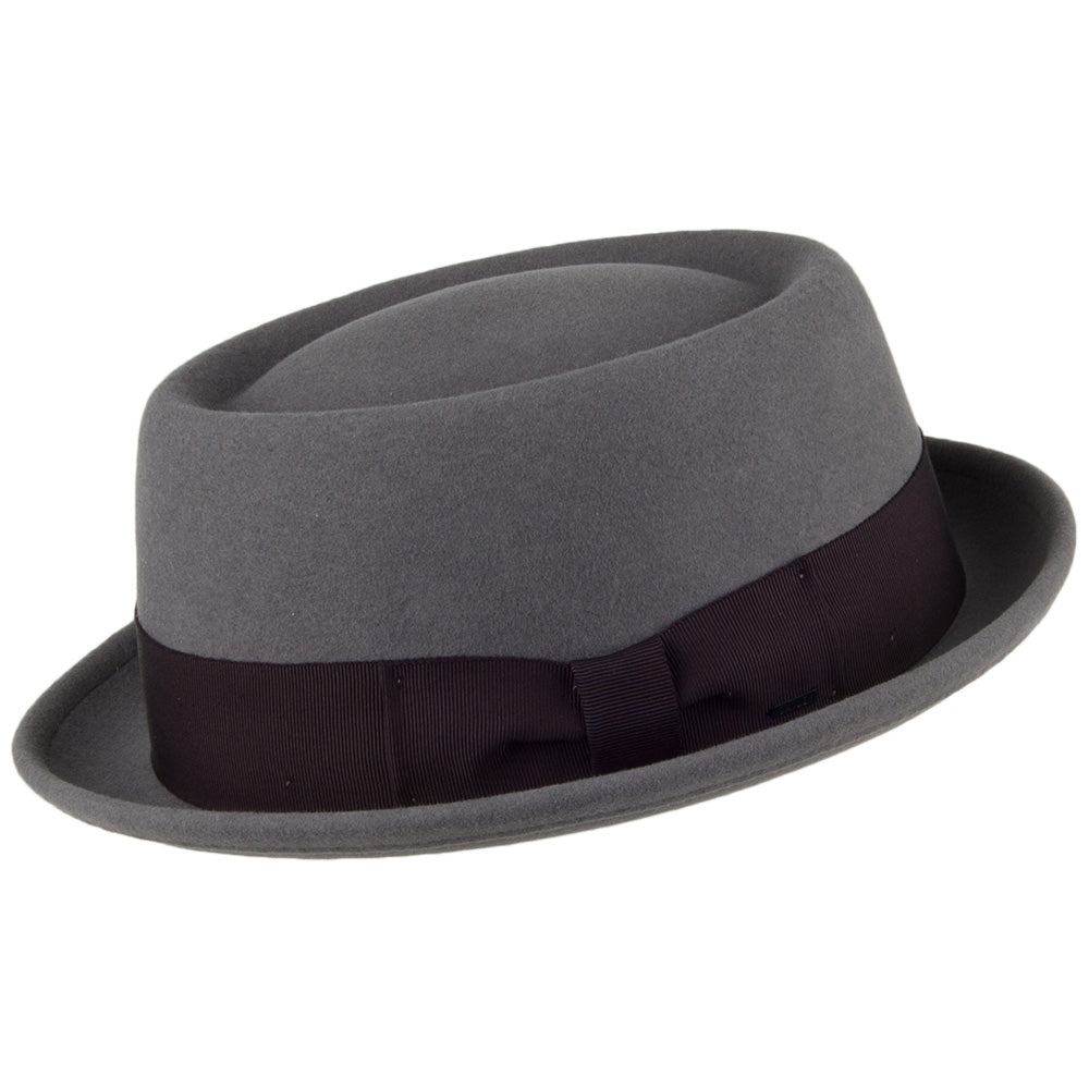 Chapeau Pork Pie en Laine Feutrée Déformable Hydrofuge Darron vert-de-gris BAILEY
