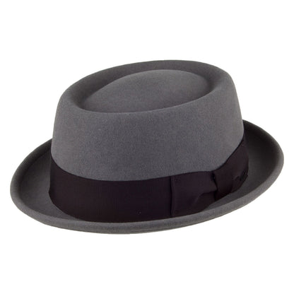 Chapeau Pork Pie en Laine Feutrée Déformable Hydrofuge Darron vert-de-gris BAILEY