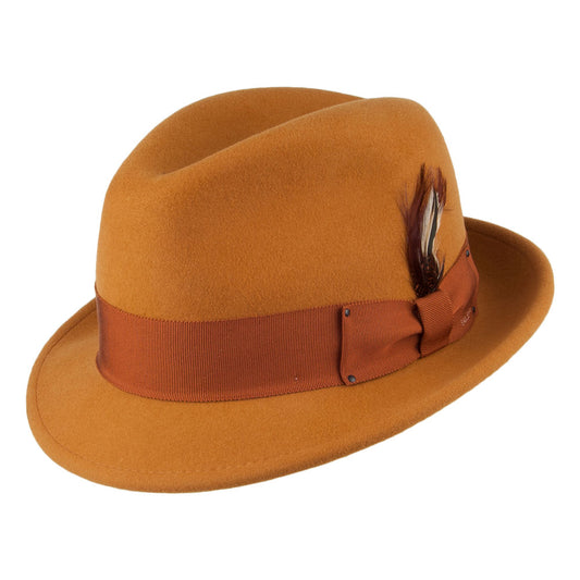 Chapeau Trilby en Laine Feutrée Déformable Hydrofuge Tino beige sable BAILEY