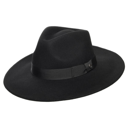 Chapeau Fedora à Bord Large The Author noir JAXON & JAMES