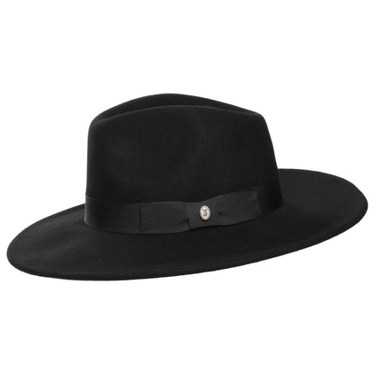 Chapeau Fedora à Bord Large The Author noir JAXON & JAMES