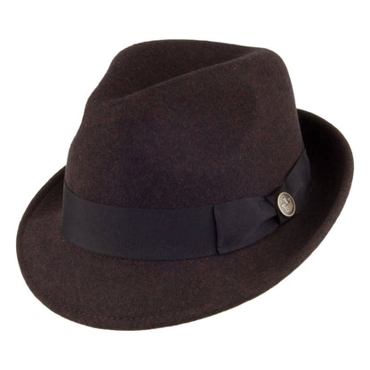 Chapeau Trilby en Laine Feutrée Good Boy marron chiné GOORIN BROTHERS