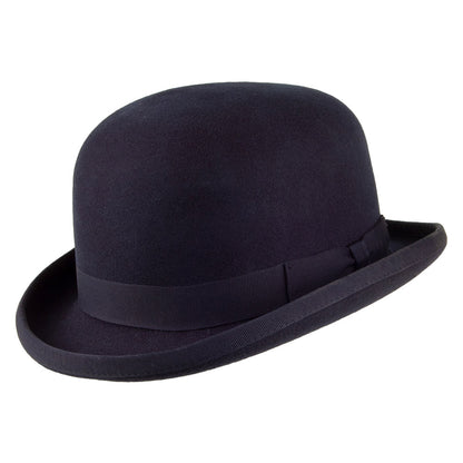 Chapeau Melon en Laine Feutrée bleu marine DENTON
