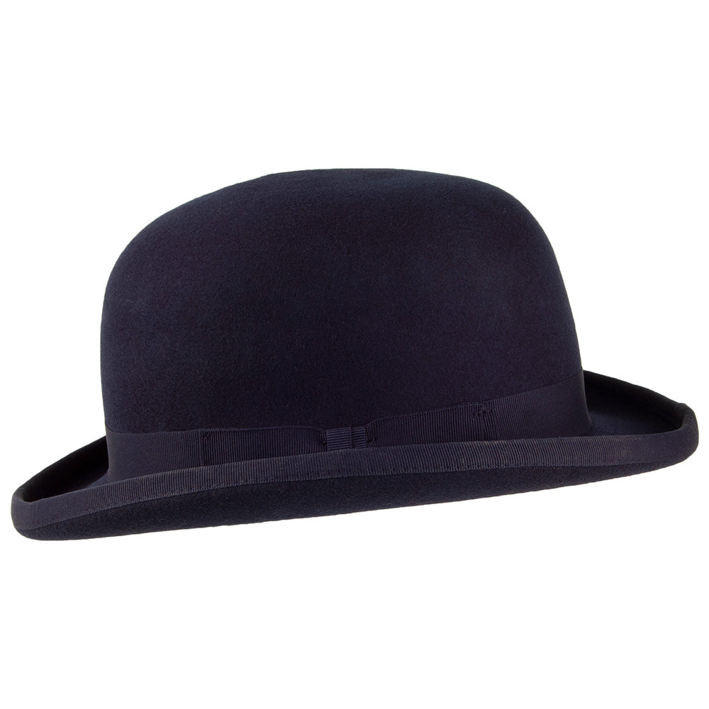 Chapeau Melon en Laine Feutrée bleu marine DENTON