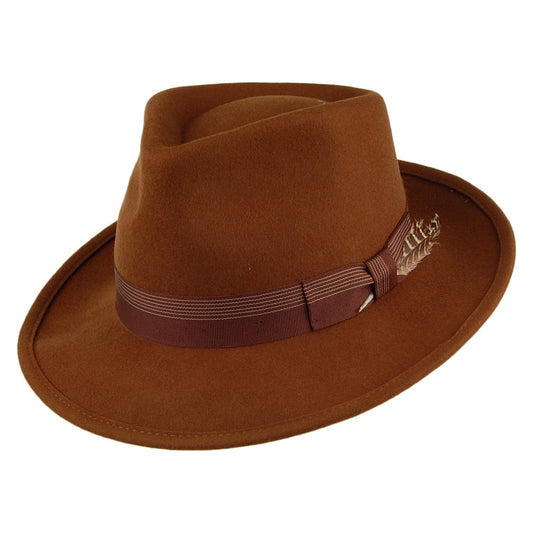 Chapeau Fedora Swindle III café BRIXTON