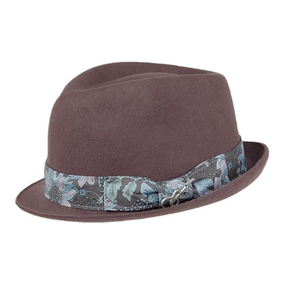 Chapeau Trilby en Laine Feutrée Accord gris CARLOS SANTANA