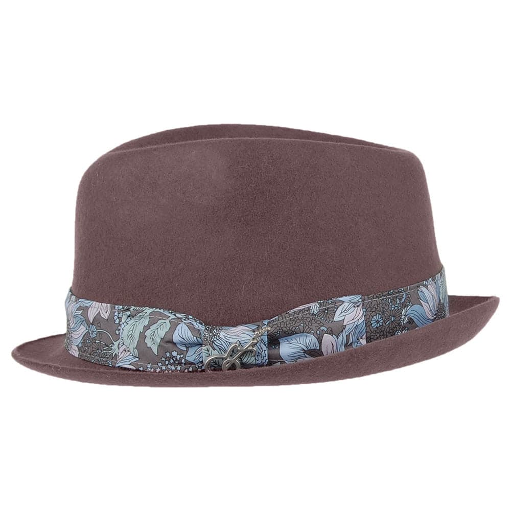 Chapeau Trilby en Laine Feutrée Accord gris CARLOS SANTANA