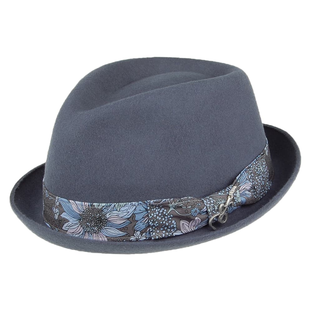 Chapeau Trilby en Laine Feutrée Accord brume CARLOS SANTANA