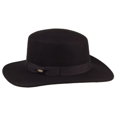 Chapeau Canotier en Laine Feutrée Déformable Avola noir SCALA