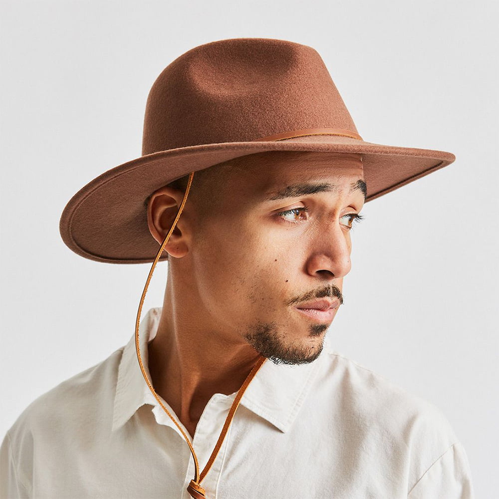 Chapeau Australien Lucas Beaufort Field marron BRIXTON
