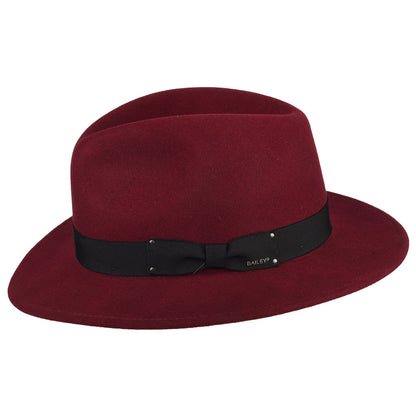 Chapeau Fedora en Laine Feutrée Déformable Hydrofuge Curtis vin BAILEY