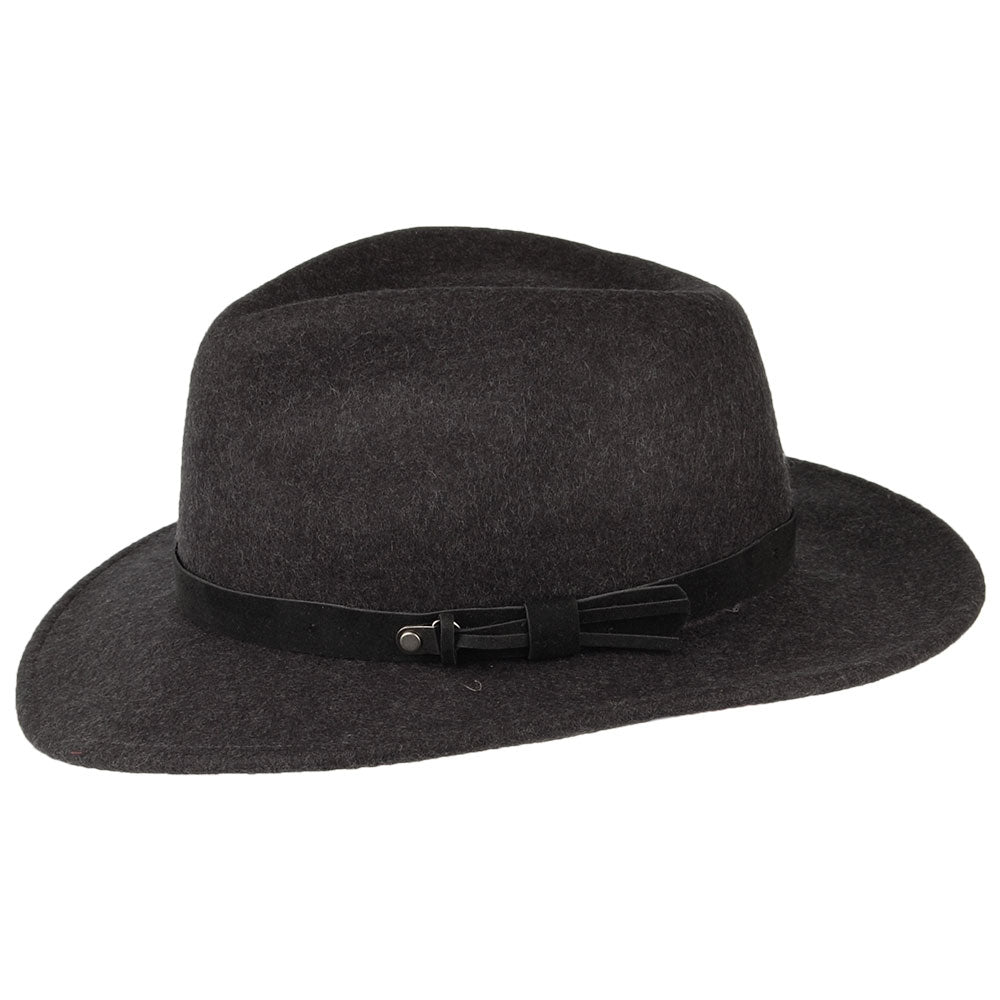 Chapeau Fedora Hydrofuge anthracite SEEBERGER