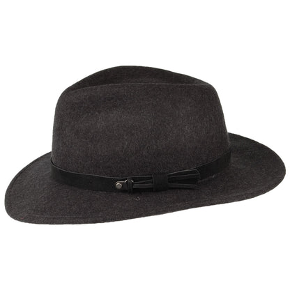 Chapeau Fedora Hydrofuge anthracite SEEBERGER