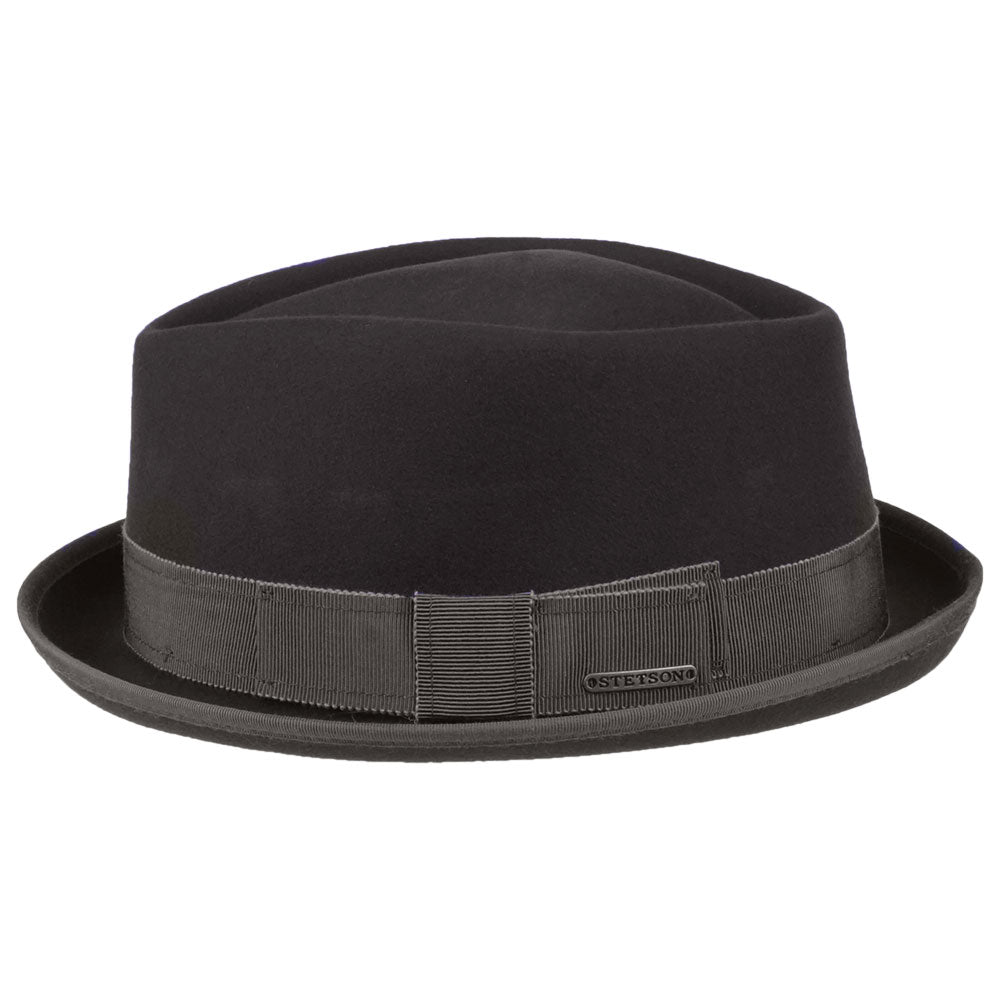 Chapeau Pork Pie Diamond Crown en Laine et Cachemire marron STETSON