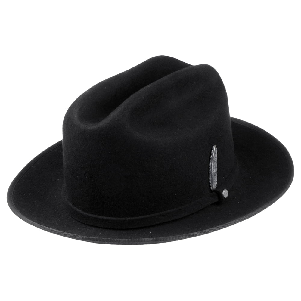 Chapeau de Cowboy en Laine Feutrée Open Road noir STETSON