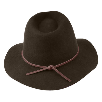 Chapeau Fedora en Laine Feutrée Wesley marron BRIXTON