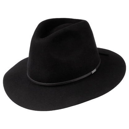 Chapeau Fedora en Laine Feutrée Wesley noir BRIXTON