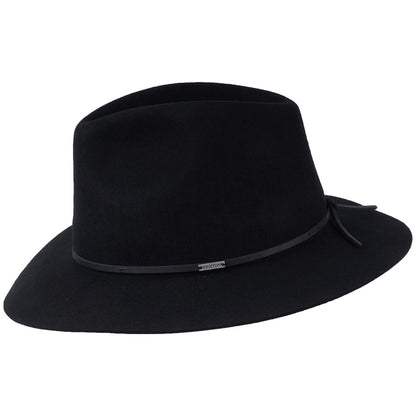 Chapeau Fedora en Laine Feutrée Wesley noir BRIXTON
