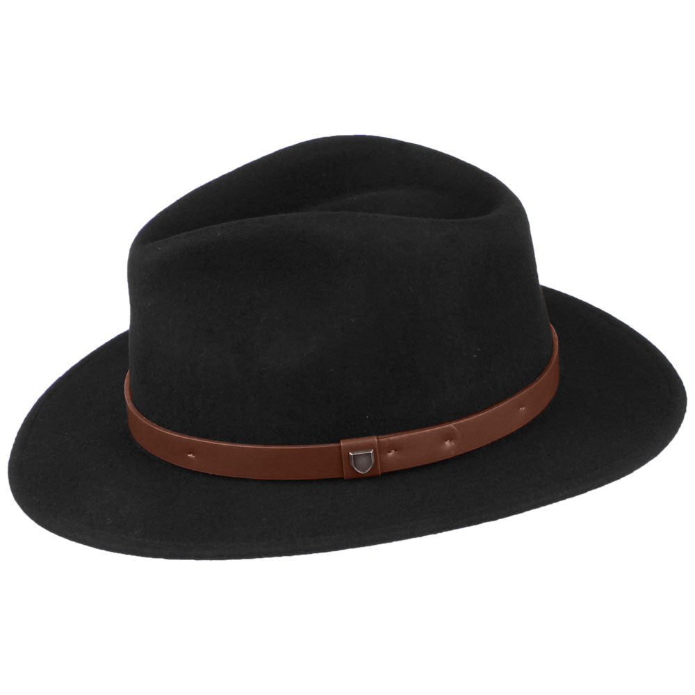 Chapeau Fedora en Laine Feutrée Messer noir BRIXTON