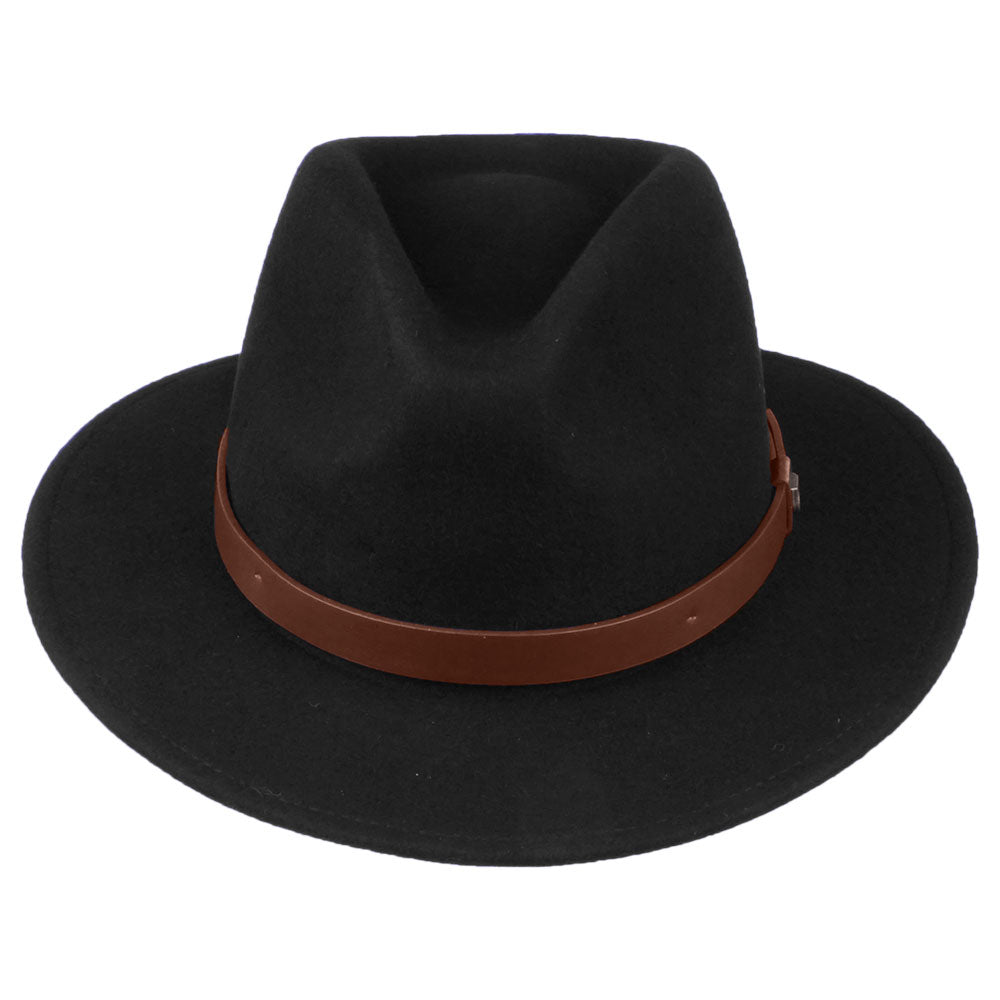 Chapeau Fedora en Laine Feutrée Messer noir BRIXTON