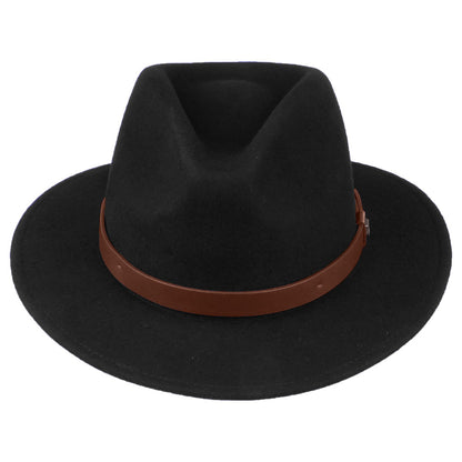 Chapeau Fedora en Laine Feutrée Messer noir BRIXTON