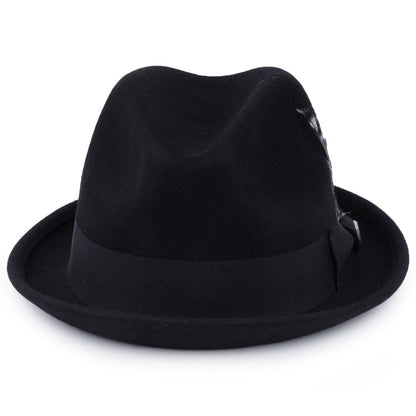 Chapeau Trilby en Laine Feutrée Gain noir BRIXTON