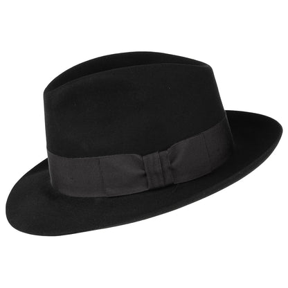 Chapeau Fedora en Feutre de Castor Canterbury noir CHRISTYS