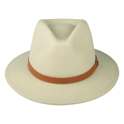 Chapeau Fedora en Laine Feutrée Messer sable clair BRIXTON