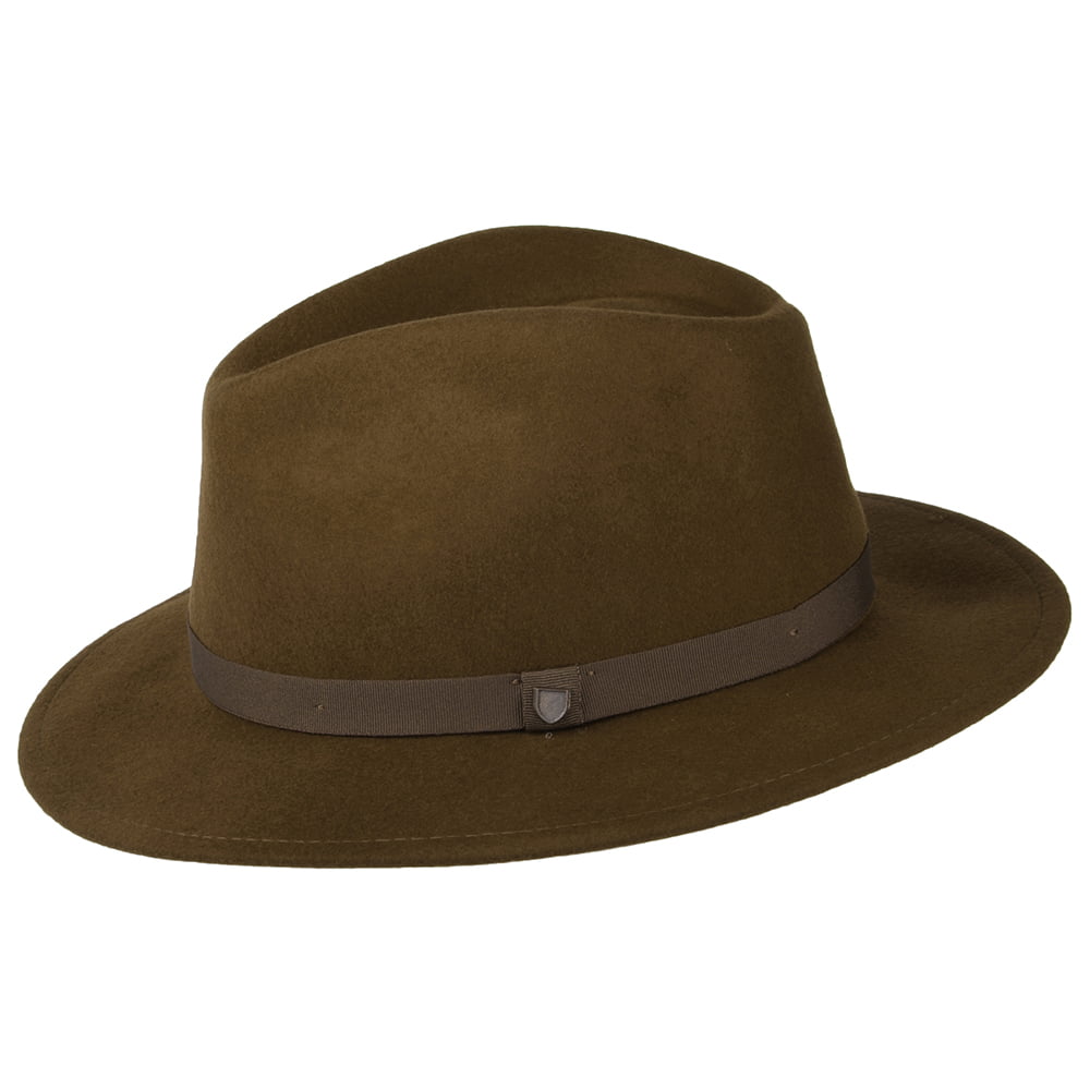 Chapeau Fedora en Laine Feutrée Pliable Messer marron BRIXTON