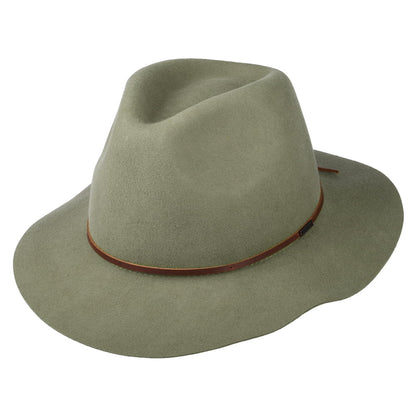 Chapeau Fedora en Laine Feutrée Pliable Wesley sauge clair BRIXTON