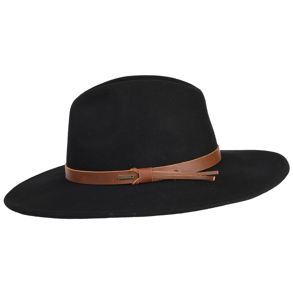 Chapeau Australien en Laine Feutrée Field Proper noir BRIXTON