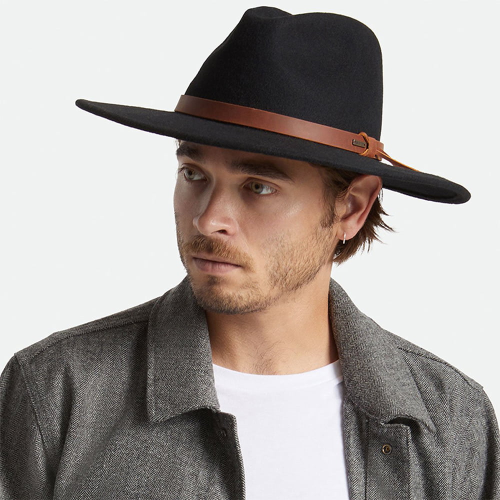 Chapeau Australien en Laine Feutrée Field Proper noir BRIXTON