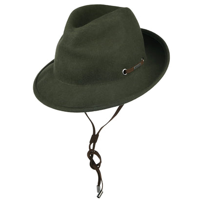 Chapeau Australien Benver en Laine Feutrée olive BARTS