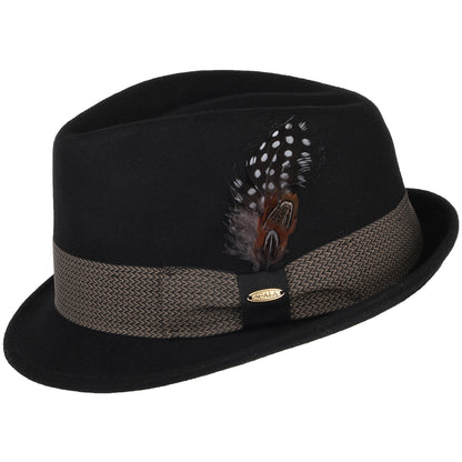 Chapeau Trilby en Laine Feutrée Déformable Rexburg noir SCALA