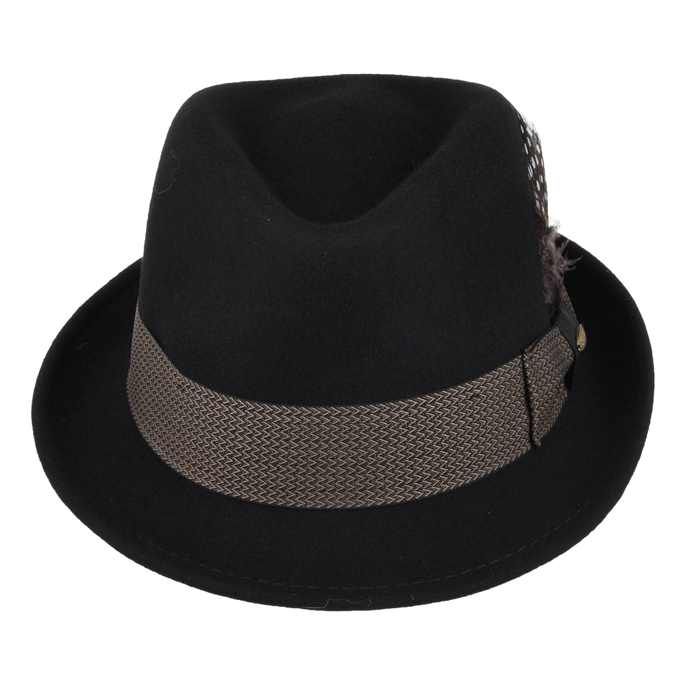 Chapeau Trilby en Laine Feutrée Déformable Rexburg noir SCALA