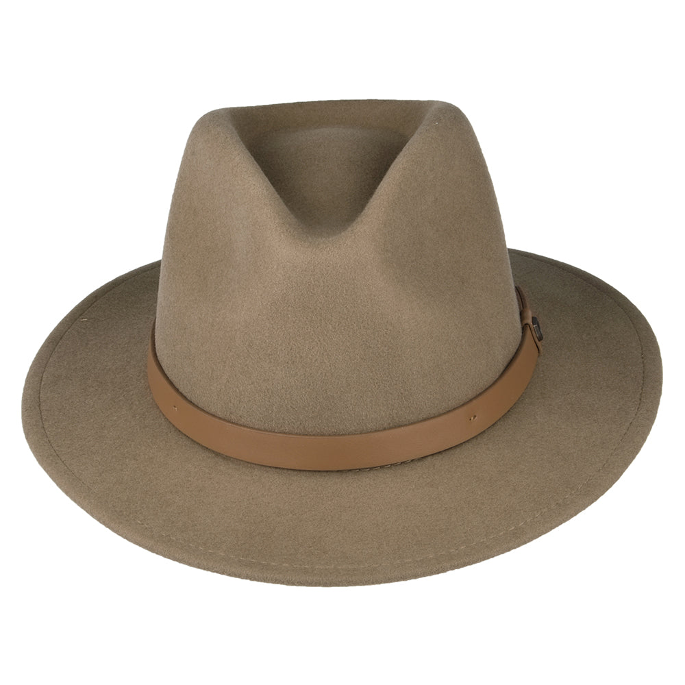 Chapeau Fedora en Laine Feutrée Messer sable du désert BRIXTON