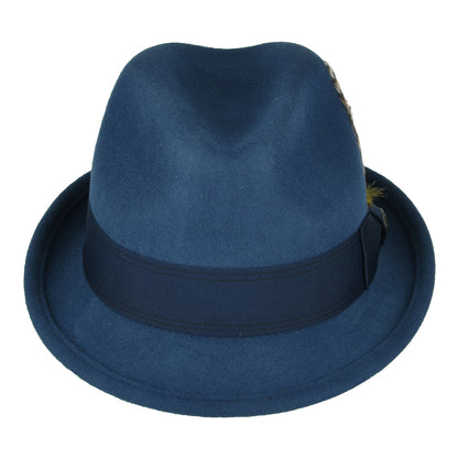 Chapeau Trilby en Laine Feutrée Gain bleu BRIXTON