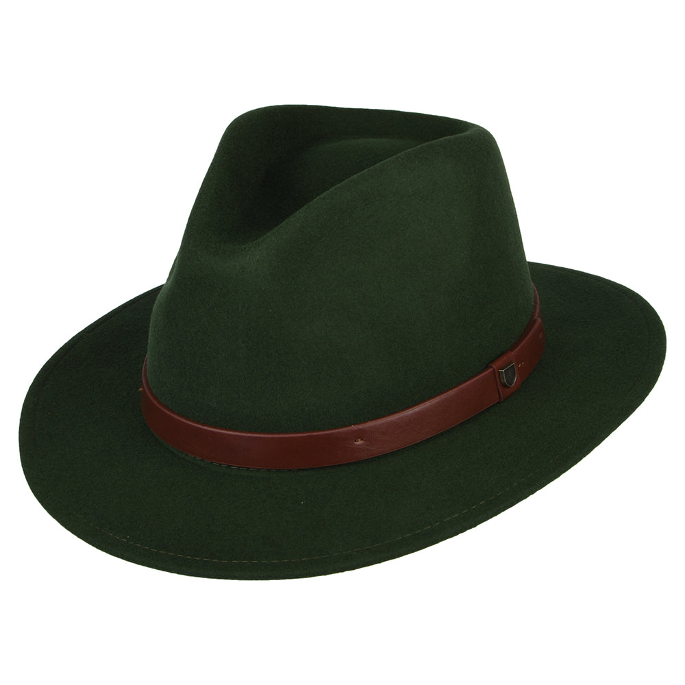 Chapeau Fedora en Laine Feutrée Messer forêt BRIXTON