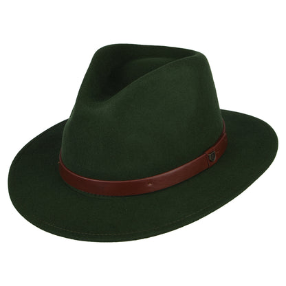 Chapeau Fedora en Laine Feutrée Messer forêt BRIXTON