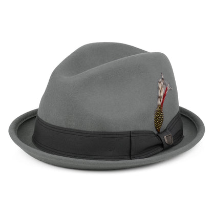 Chapeau Trilby en Laine Feutrée Gain gris BRIXTON