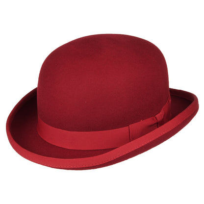 Chapeau Melon en Laine Feutrée rouge DENTON