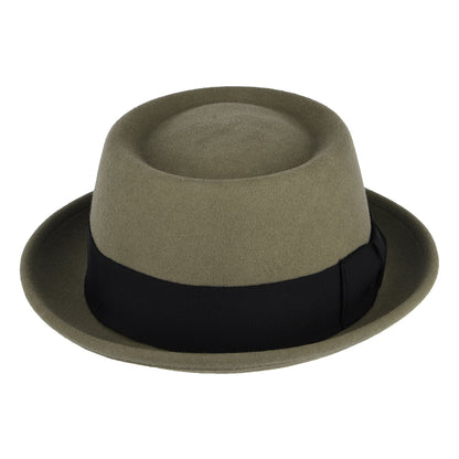 Chapeau Pork Pie en Laine Feutrée Déformable Hydrofuge Darron khaki BAILEY