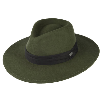 Chapeau Fedora en Laine Feutrée Thaler olive BAILEY
