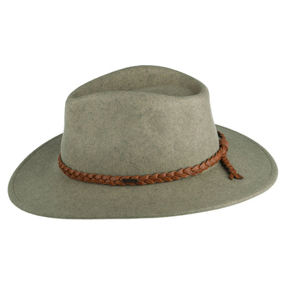 Chapeau Fedora en Laine Feutrée Messer Western naturel chiné BRIXTON