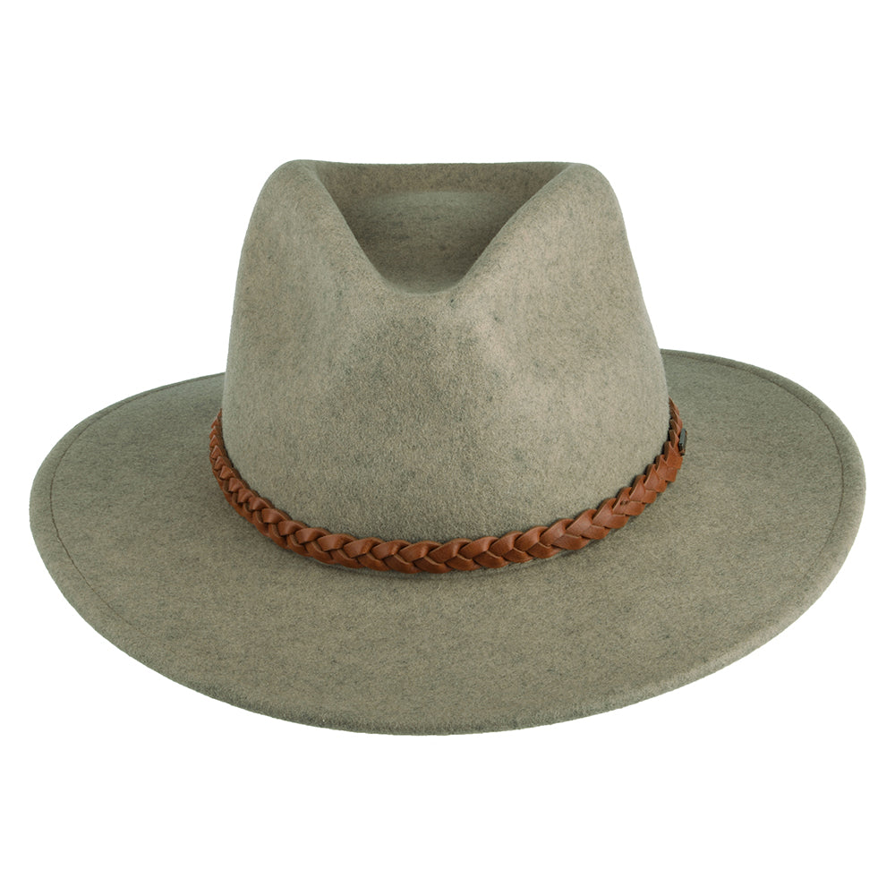 Chapeau Fedora en Laine Feutrée Messer Western naturel chiné BRIXTON