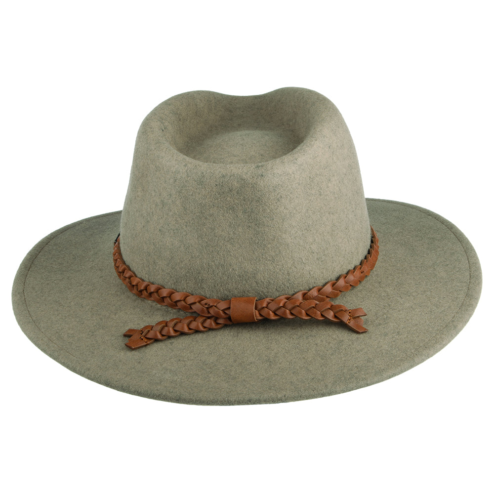 Chapeau Fedora en Laine Feutrée Messer Western naturel chiné BRIXTON