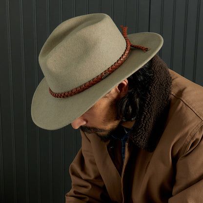 Chapeau Fedora en Laine Feutrée Messer Western naturel chiné BRIXTON