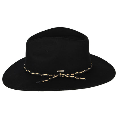 Chapeau Fedora en Laine Feutrée Messer Western noir BRIXTON
