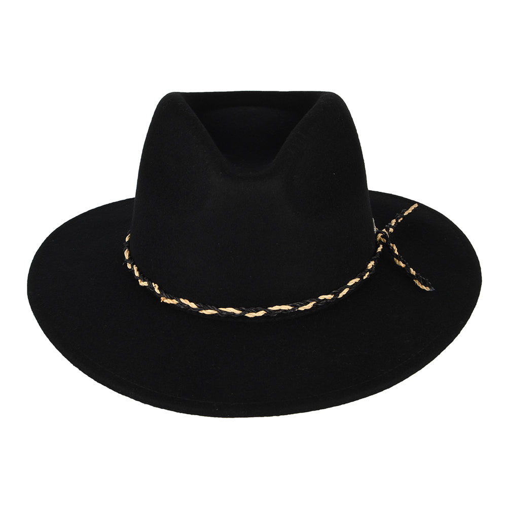 Chapeau Fedora en Laine Feutrée Messer Western noir BRIXTON