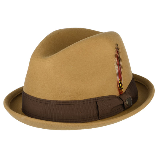 Chapeau Trilby en Laine Feutrée Gain sable du désert BRIXTON